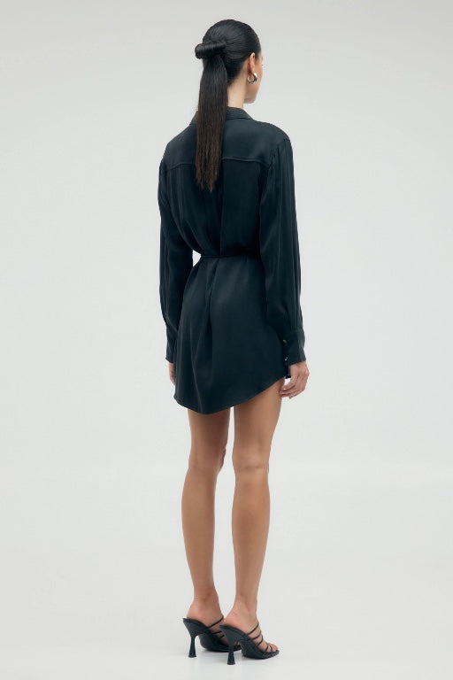 H&m black hot sale shirt dress