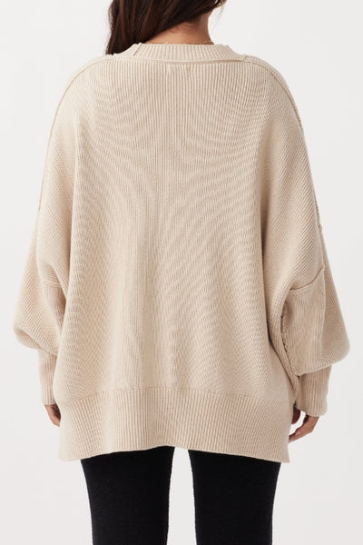 ARCAA - HAZEL SWEATER - SAND & BLACK