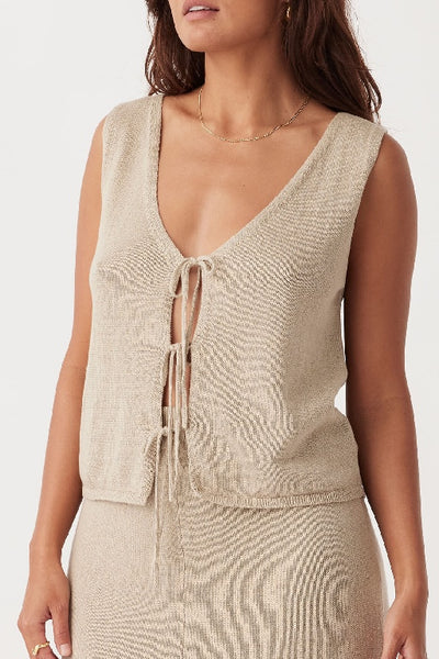  ARCAA MOVEMENT - POPPY ORGANIC COTTON LINEN REVERSIBLE VEST - TAUPE - PERTH STOCKIST - AUSTRALIAN STOCKIST - WA STOCKIST - AUSTRALIA STOCKIST - AUS STOCKIST - PERTH BOUTIQUE - WA BOUTIQUE - AUS BOUTIQUE - AUSTRALIA BOUTIQUE