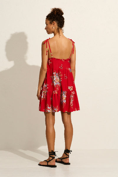 AUGUSTE - CAMEO MINI DRESS - RED