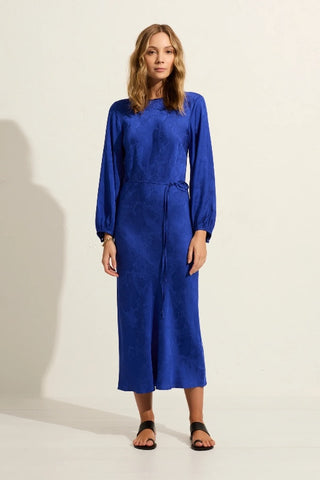 AUGUSTE - CLARA MIDI DRESS - COBALT BLUE