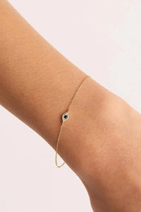 BY CHARLOTTE - 14K SOLID GOLD EVIL EYE BRACELET