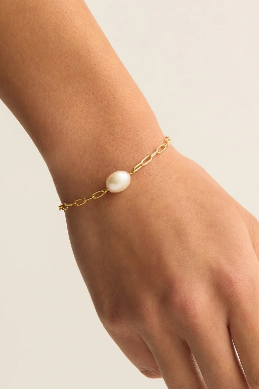 BY CHARLOTTE - BREATHE PEARL BRACELET - GOLD