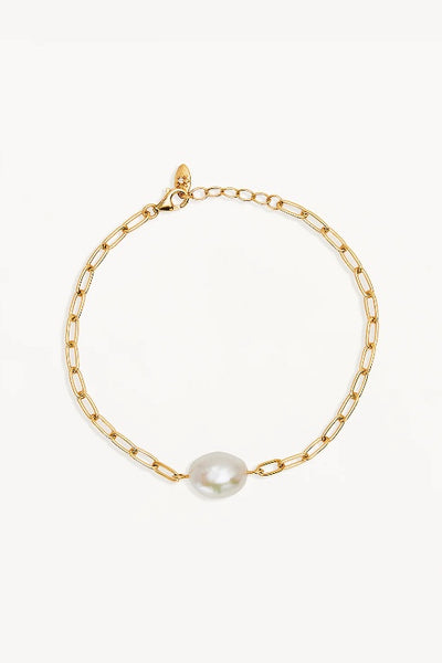 BY CHARLOTTE - BREATHE PEARL BRACELET - GOLD