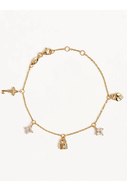 BY CHARLOTTE - LOVE UNLOCKED CHARM BRACELET - GOLD - PERTH STOCKIST - AUSTRALIAN STOCKIST - WA STOCKIST - AUSTRALIA STOCKIST - AUS STOCKIST - PERTH BOUTIQUE - WA BOUTIQUE - AUS BOUTIQUE - AUSTRALIA BOUTIQUE