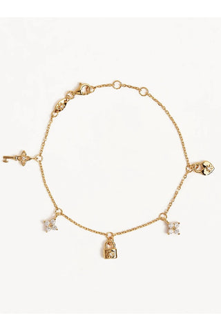 BY CHARLOTTE - LOVE UNLOCKED CHARM BRACELET - GOLD - PERTH STOCKIST - AUSTRALIAN STOCKIST - WA STOCKIST - AUSTRALIA STOCKIST - AUS STOCKIST - PERTH BOUTIQUE - WA BOUTIQUE - AUS BOUTIQUE - AUSTRALIA BOUTIQUE