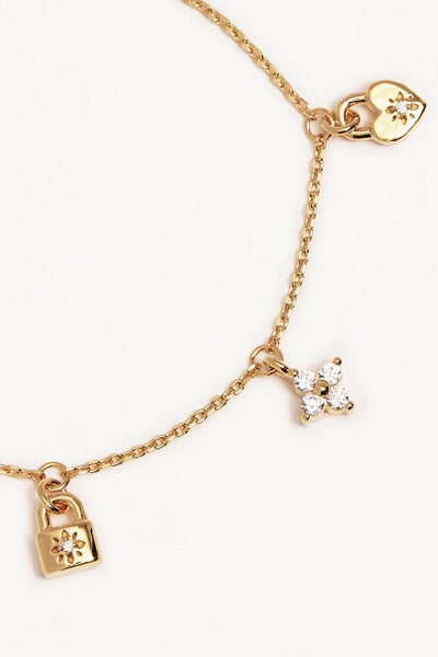 BY CHARLOTTE - LOVE UNLOCKED CHARM BRACELET - GOLD - PERTH STOCKIST - AUSTRALIAN STOCKIST - WA STOCKIST - AUSTRALIA STOCKIST - AUS STOCKIST - PERTH BOUTIQUE - WA BOUTIQUE - AUS BOUTIQUE - AUSTRALIA BOUTIQUE