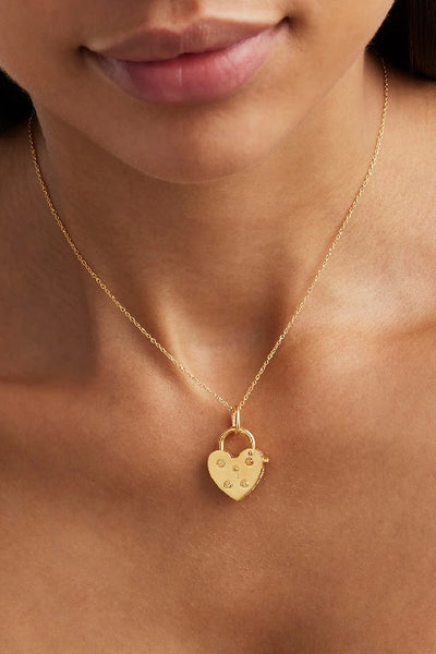 BY CHARLOTTE - LOVE UNLOCKED PADLOCK PENDANT - GOLD - PERTH STOCKIST - AUSTRALIAN STOCKIST - WA STOCKIST - AUSTRALIA STOCKIST - AUS STOCKIST - PERTH BOUTIQUE - WA BOUTIQUE - AUS BOUTIQUE - AUSTRALIA BOUTIQUE