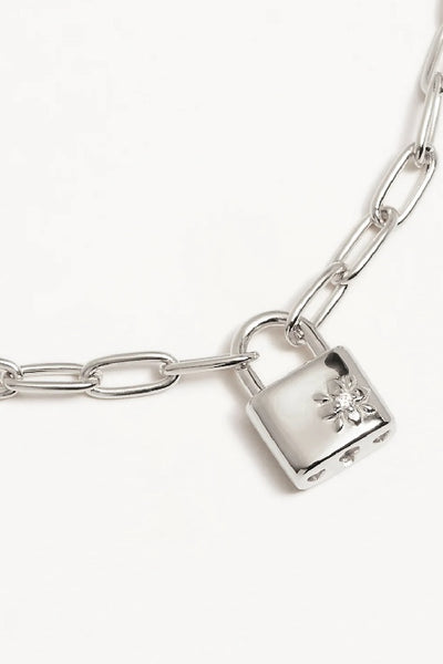 BY CHARLOTTE - PROMISE OF US LOTUS PADLOCK BRACELET - SILVER - PERTH STOCKIST - AUSTRALIAN STOCKIST - WA STOCKIST - AUSTRALIA STOCKIST - AUS STOCKIST - PERTH BOUTIQUE - WA BOUTIQUE - AUS BOUTIQUE - AUSTRALIA BOUTIQUE