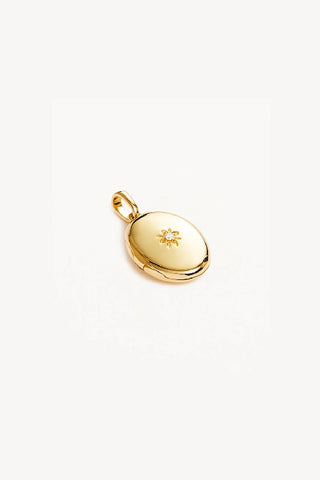 BY CHARLOTTE - ROUNDED LOTUS LOCKET PENDANT