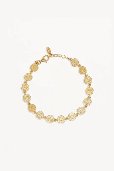 BY CHARLOTTE - WOVEN LIGHT COIN BRACELET - GOLD - PERTH STOCKIST - AUSTRALIAN STOCKIST - WA STOCKIST - AUSTRALIA STOCKIST - AUS STOCKIST - PERTH BOUTIQUE - WA BOUTIQUE - AUS BOUTIQUE - AUSTRALIA BOUTIQUE