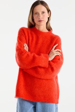 ENA PELLY - ELLE MOHAIR BLEND KNIT - POPPY - PERTH STOCKIST - AUSTRALIAN STOCKIST - WA STOCKIST - AUSTRALIA STOCKIST - AUS STOCKIST - PERTH BOUTIQUE - WA BOUTIQUE - AUS BOUTIQUE - AUSTRALIA BOUTIQUE