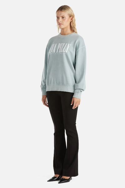 ENA PELLY - LILLY OVERSIZED SWEATER CITY LOGO - SEAFOAM