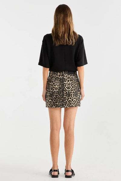 ENA PELLY - SURI MINI SKIRT - LEOPARD  - PERTH STOCKIST - AUSTRALIAN STOCKIST - WA STOCKIST - AUSTRALIA STOCKIST - AUS STOCKIST - PERTH BOUTIQUE - WA BOUTIQUE - AUS BOUTIQUE - AUSTRALIA BOUTIQUE 