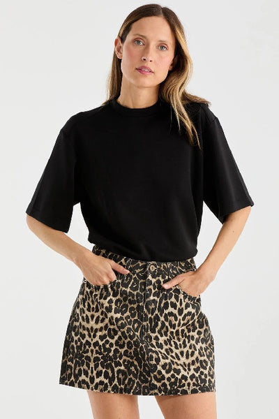 ENA PELLY - SURI MINI SKIRT - LEOPARD  - PERTH STOCKIST - AUSTRALIAN STOCKIST - WA STOCKIST - AUSTRALIA STOCKIST - AUS STOCKIST - PERTH BOUTIQUE - WA BOUTIQUE - AUS BOUTIQUE - AUSTRALIA BOUTIQUE 