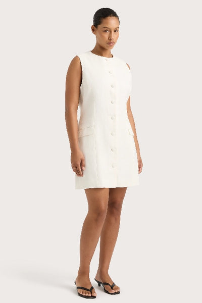 FAITHFULL THE BRAND - JANE MINI DRESS - WHITE - PERTH STOCKIST - PERTH BOUTIQUE - WA STOCKIST - WA BOUTIQUE