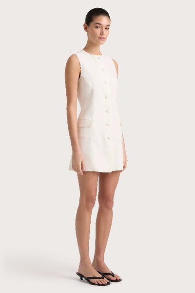 FAITHFULL THE BRAND - JANE MINI DRESS - WHITE - PERTH STOCKIST - PERTH BOUTIQUE - WA STOCKIST - WA BOUTIQUE