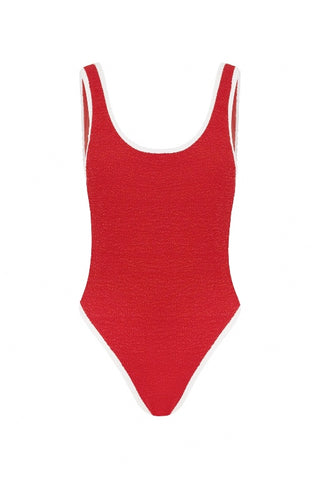 IT'S NOW COOL - THE SHOWTIME DUO ONE PIECE - RED/WHITE CRIMP - PERTH STOCKIST