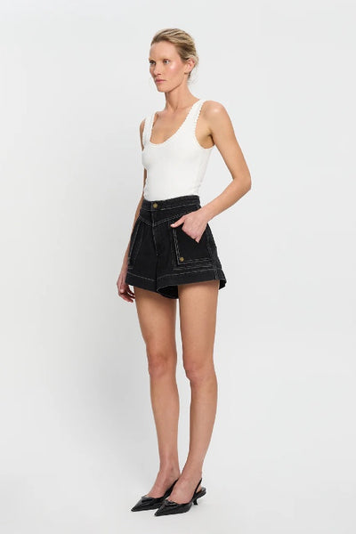 KIVARI - CELENE DENIM SHORT - BLACK - PERTH - STOCKIST