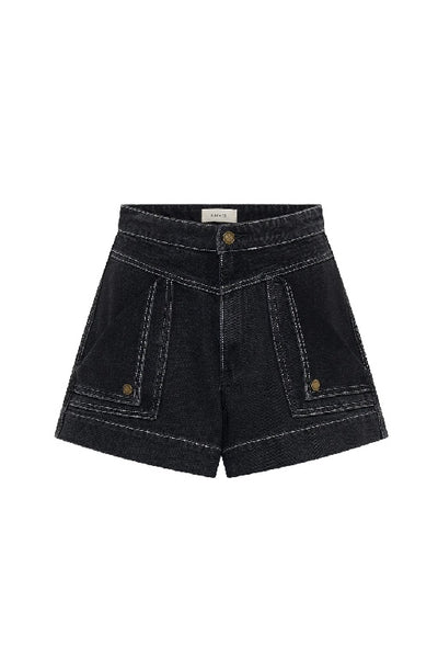 KIVARI - CELENE DENIM SHORT - BLACK