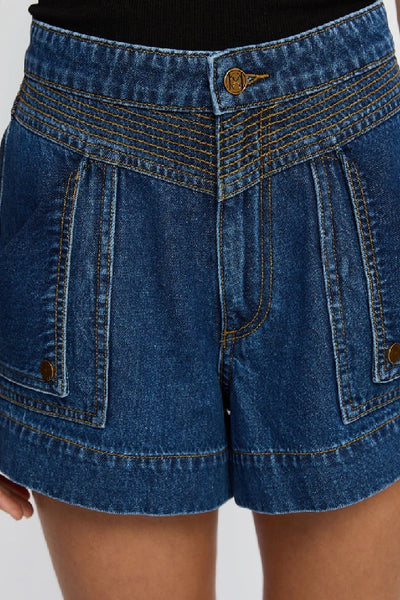 KIVARI - CELENE DENIM SHORT - INDIGO BLUE - PERTH STOCKIST