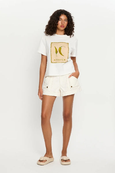 KIVARI - MARGARITA TEE - IVORY - PERHT STOCKIST