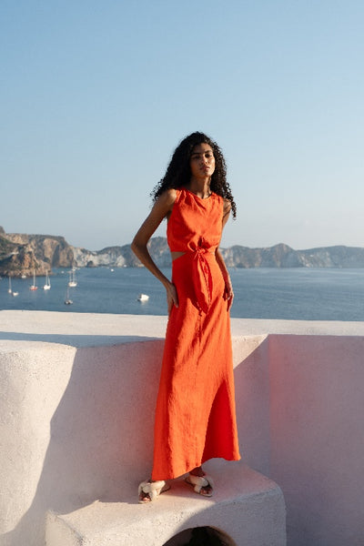 KIVARI - ROMINA MAXI DRESS - SCARLET - PERTH STOCKIST