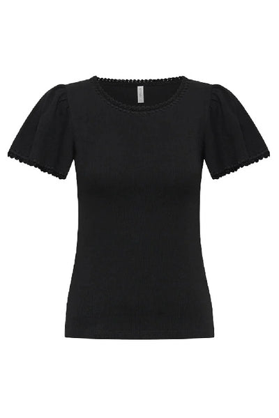 KIVARI - TALLULAH TEE - BLACK - PERTH STOCKIST