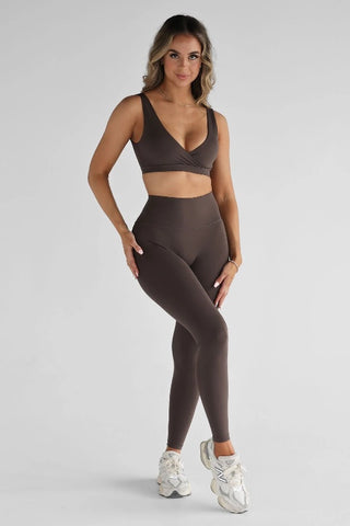 LEELO - SCULPT FULL LENGTH LEGGINGS - DARK CHOCOLATE