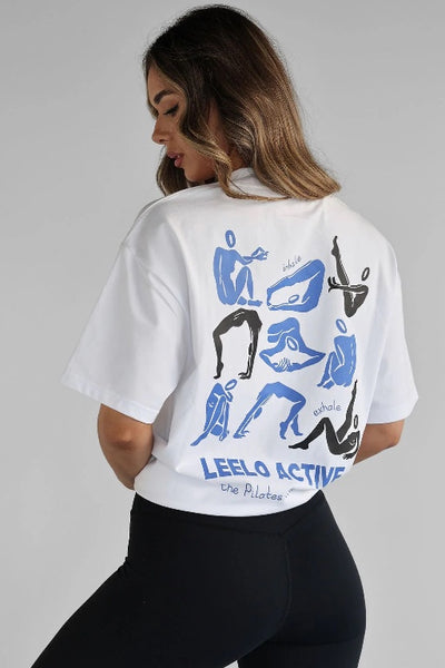 LEELO - THE PILATES COLLECTION BOYFRIEND TEE - WHITE