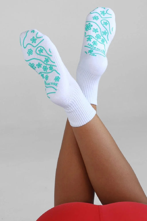 LEELO ACTIVE - GRIP SOCKS - THE DESIGN COLLECTION - GREEN   - PERTH STOCKIST - AUSTRALIAN STOCKIST - WA STOCKIST - AUSTRALIA STOCKIST - AUS STOCKIST - PERTH BOUTIQUE - WA BOUTIQUE - AUS BOUTIQUE - AUSTRALIA BOUTIQUE 