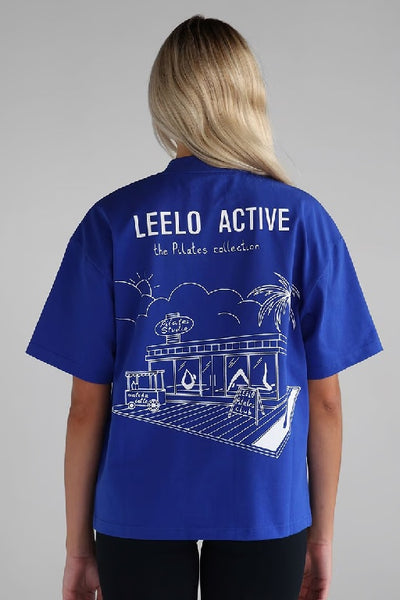 LEELO ACTIVE- THE PILATES COLLECTION BOYFRIEND TEE - COBALT BLUE  - PERTH STOCKIST - AUSTRALIAN STOCKIST - WA STOCKIST - AUSTRALIA STOCKIST - AUS STOCKIST - PERTH BOUTIQUE - WA BOUTIQUE - AUS BOUTIQUE - AUSTRALIA BOUTIQUE 