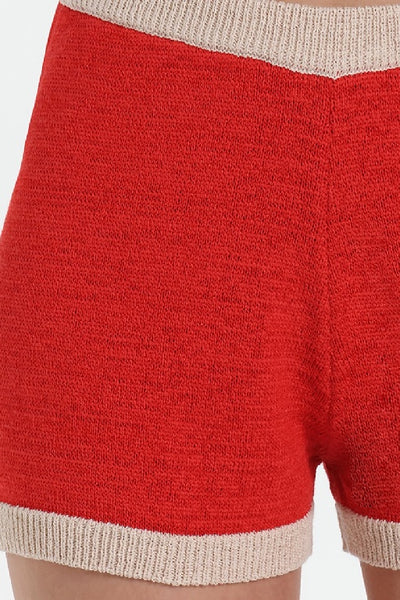 LOST IN LUNAR - JESSIE KNIT SHORTS - RED - PERTH - STOCKIST - AUSTRALIA