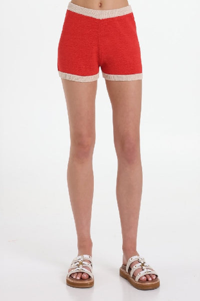 LOST IN LUNAR - JESSIE KNIT SHORTS - RED - PERTH - STOCKIST