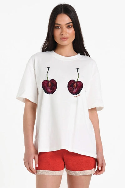 LOST IN LUNAR - MON CHERI GRAPHIC TEE - WHITE - PERTH STOCKIST - PERTH BOUTIQUE - WA