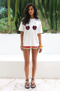 LOST IN LUNAR - MON CHERI GRAPHIC TEE - WHITE - PERTH STOCKIST - PERTH BOUTIQUE - WA