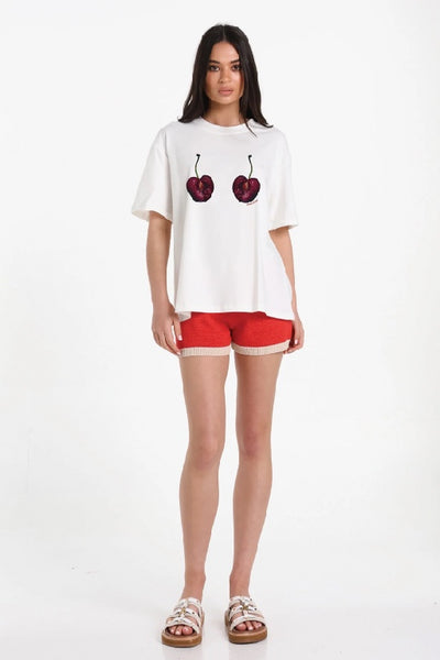 LOST IN LUNAR - MON CHERI GRAPHIC TEE - WHITE - PERTH STOCKIST - PERTH BOUTIQUE - WA