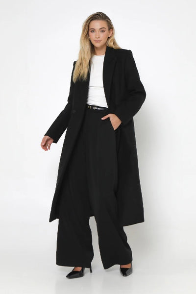 MADISON - ALEXANDRA COAT - BLACK