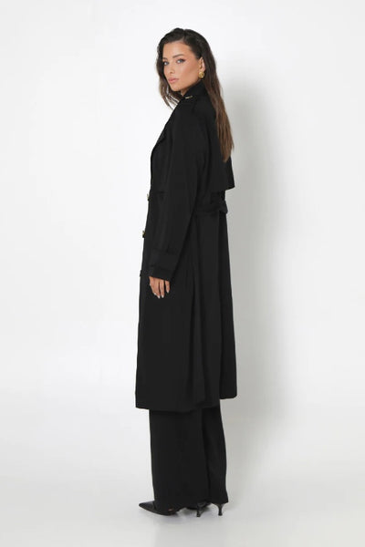 MADISON - MARISSA TRENCH COAT - BLACK