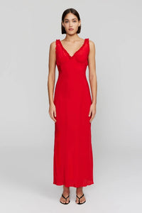 OWNLEY - BELLA MIDI DRESS - CHERRY RED