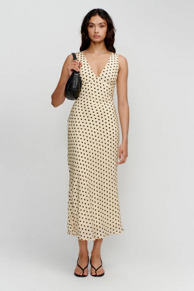 OWNLEY - TULLP MIDI DRESS - BUTTER SPOT - PERTH STOCKIST