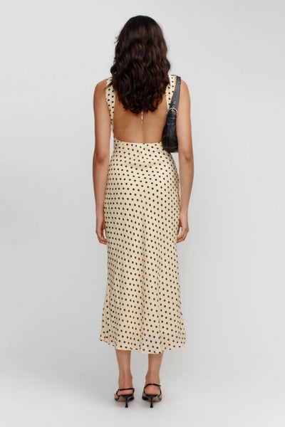 OWNLEY - TULLP MIDI DRESS - BUTTER SPOT