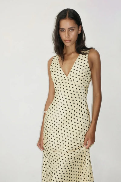 OWNLEY - TULLP MIDI DRESS - BUTTER SPOT