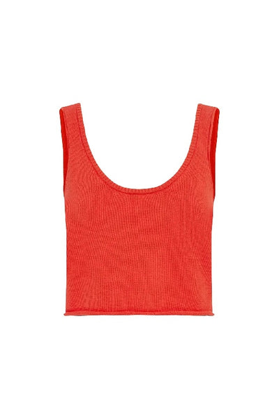 ROWIE - BELEN KNIT CROP - APEROL RED - PERTH - STOCKIST