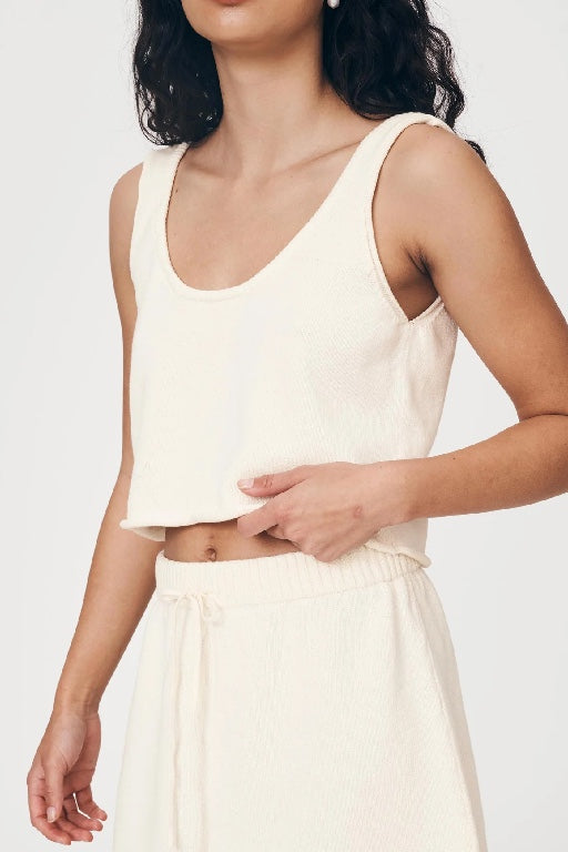 ROWIE - BELEN KNIT CROP - BONE - PERTH STOCKIST