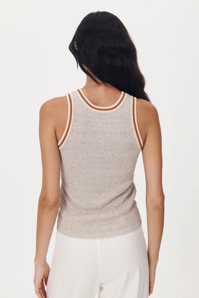 ROWIE - HUBERT KNIT TANK - OAT MARLE