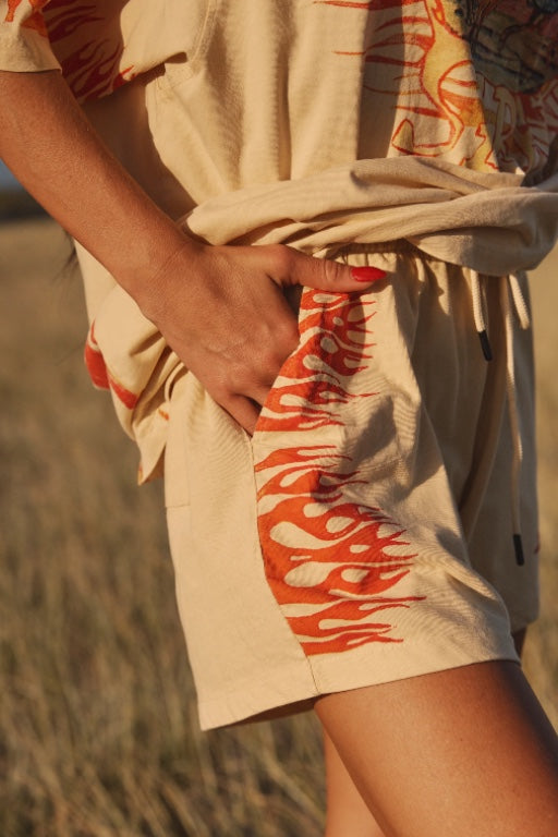 SABBI - THE FLAMING COWBOY CHIDO SHORTS - SAND