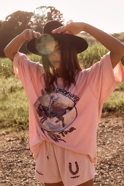 SABBI - THE VERY OVERSIZED CRAZY HORSE TEE - PINK - PERTH STOCKIST - AUSTRALIAN STOCKIST - WA STOCKIST - AUSTRALIA STOCKIST - AUS STOCKIST - PERTH BOUTIQUE - WA BOUTIQUE - AUS BOUTIQUE - AUSTRALIA BOUTIQUE