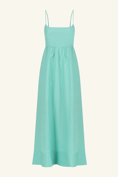 SHONA JOY - ALEC LOW OPEN BACK MAXI DRESS - POOL BLUE