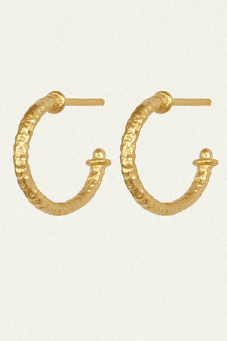 TEMPLE OF THE SUN - MOLTEN HOOP EARRINGS - GOLD